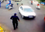 Bizarre: CCTV footage shows drunk driver in Haridwar injuring biker, two cops 