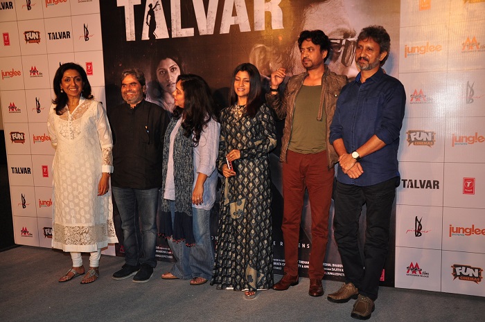 In Pics: Irrfan Khan, Vishal Bhardwaj, Konkona Sen Sharma launch 'Talvar' trailer 