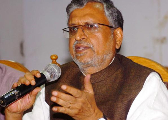About time Nitish ousts 'tainted' Lalu Yadav: Sushil Modi