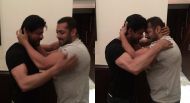 Bhai hugs Baadshah: Sultan Salman Khan with Raees Shah Rukh Khan on his Birthday 