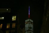 New York lights World Trade Center red, white and blue to honour Paris 