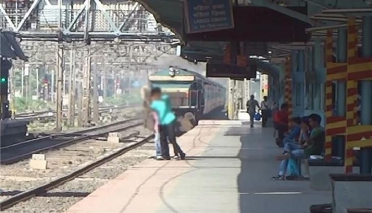 Selfie in front of train