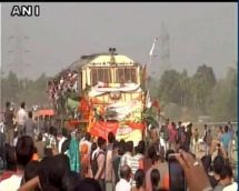 First broad gauge engine arrives in Tripura; thousands swarm at station to welcome it 