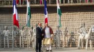 Watch: Modi greets Hollande in Chandigarh's Rock Garden 