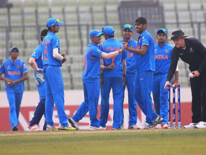India U-19 team beat England U-19 by 334 runs