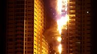 Video: Massive fire engulfs residential building in Ajman, UAE 