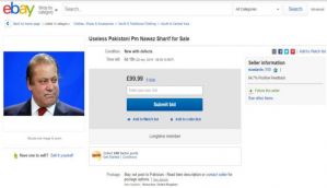 It's not a joke: 'Useless' Pakistani PM Nawaz Sharif up for sale on eBay 