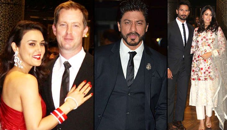Preity Zinta Gene Goodenough wedding reception pics/ Shah Rukh Khan/ Shahid Kapoor with wife Mira Rajput Kapoor
