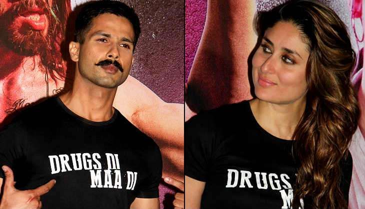 Shahid Kapoor, Kareena Kapoor Khan during the launch of Udta Punjab's trailer