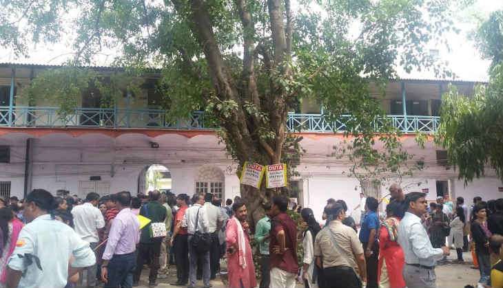 DUTA members inside Parliament Police station