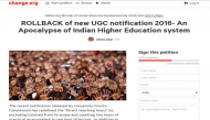 SRCC professor files Change.org petition against UGC notification 