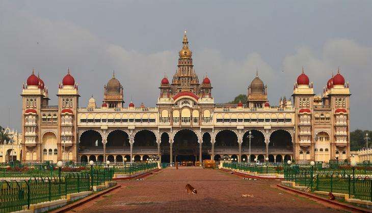 Mysore Palace, the traditional seat of the Wadiyar
