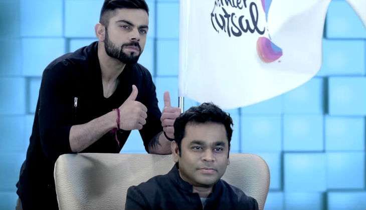 Virat Kohli and AR Rahman in the video