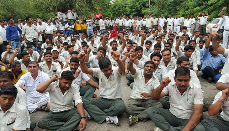Maruti Workers%u2019 Union protest july 2016