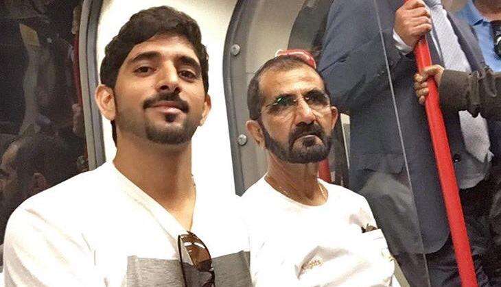 Ruler of Dubai Sheikh in Londons tube.jpg