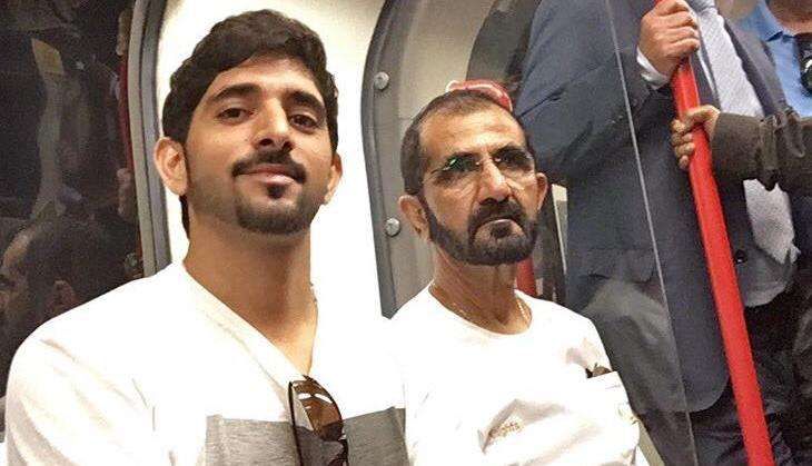 Ruler of Dubai Sheikh in Londons tube.jpg