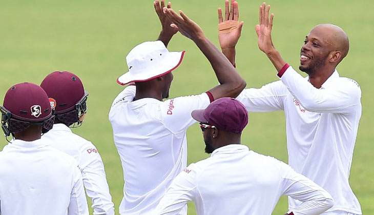 England lose their first Test by 381 runs as Windies' Roston Chase picked up 8 wickets
