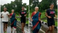 Milind Soman and his saree-clad mom run marathon barefoot, leave social media breathless 