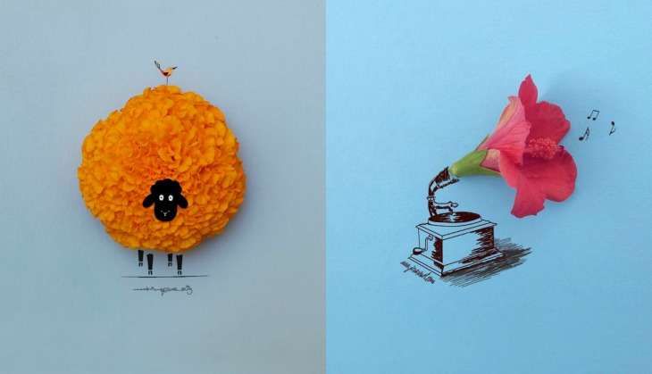 photos of minimalistic art using everyday objects