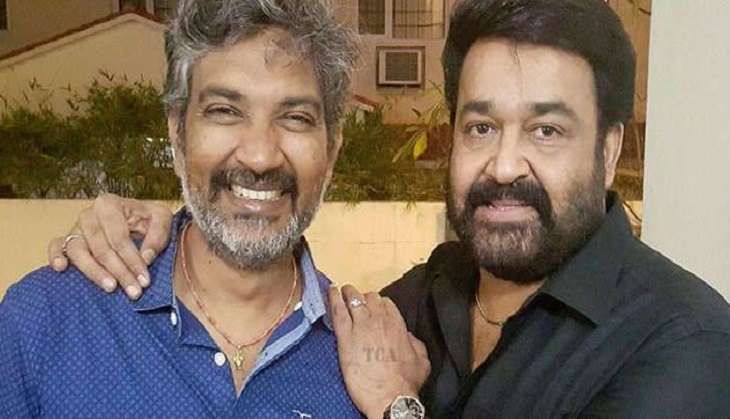 SS Rajamouli with Mohanlal