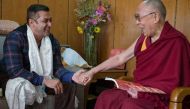 In Pics: Salman Khan takes a break from Tubelight shoot to meet Dalai Lama with Lulia Vantur 