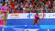 Flies like a bird, scared of a bee! When Simone Biles discovered a guest in her bouquet  