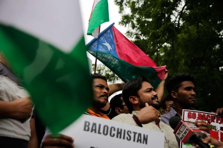 Hindu Sena free Balochistan protest Vikas 17 August