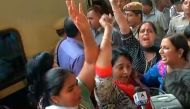 Arvind Kejriwal faces protests by BJP women wing as he departs for Punjab 