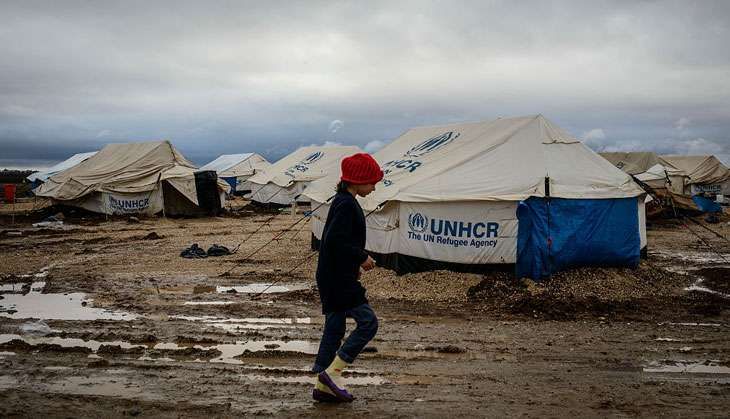 Yazidi girl Syria refugee camp Martyn Aim/Corbis/G