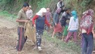 Manipur: Fed up with govt apathy, over 1,000 villagers in Senapati repair 19km-long road 