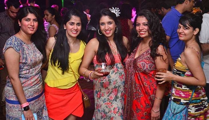 Girls partying