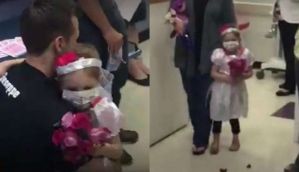 Four-year-old cancer patient 'marries' favourite nurse, internet happy-cries 