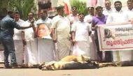 Kottayam: Youth wing of Kerala Congress dangle dead dogs on poles in protest 