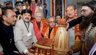 Third time lucky! President Pranab Mukherjee finally reaches Kedarnath 