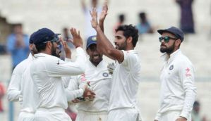 Kolkata Test: Bhuvneshwar's fifer puts India in driver's seat on Day 2 