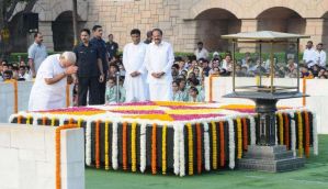 Gandhi Jayanti: President Mukherjee, PM Modi, other leaders pay tribute at memorial 