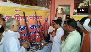 Watch: 2 Bajrang Dal activists arrested for firing shots during Shastra Puja 