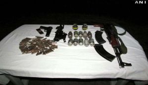 J&K: Arms and ammunition recovered from the 2 JeM terrorists arrested in Baramulla 