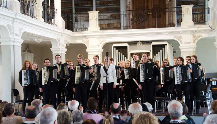 50% of this German accordion orchestra is under 18 and they're beyond amazing 