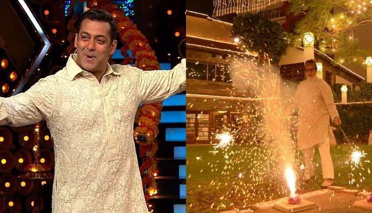 Salman Khan and Amitabh Bachchan celebrating Diwali (File Photo)