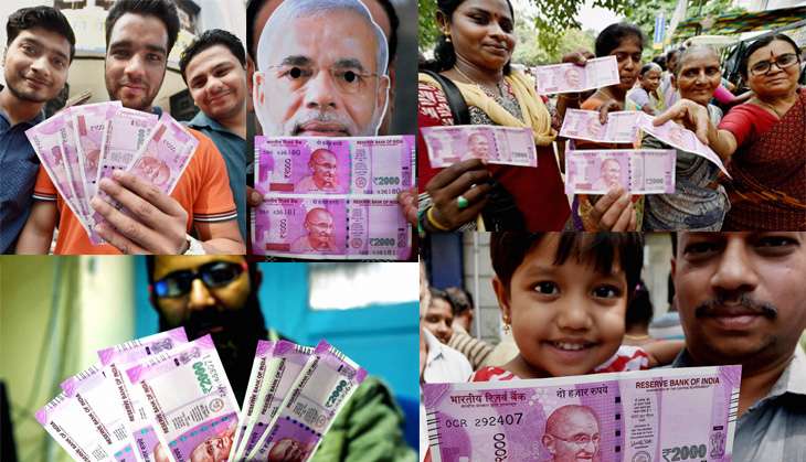 Rahul Gandhi casually visits an SBI branch, while citizens click Rs 2,000 note selfies 