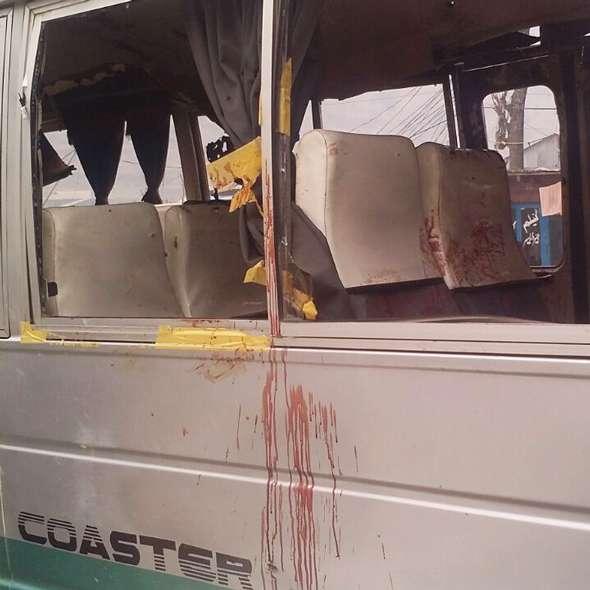 Bus under attack in Lawat
