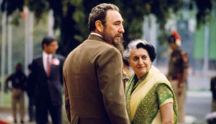 fidel castro with indira