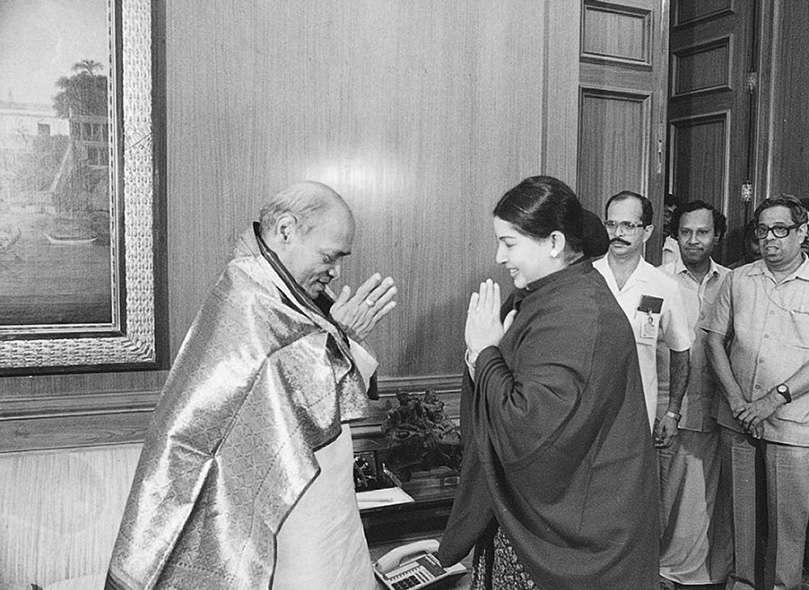 Tamil Nadu Chief Minister J Jayalalithaa with Prime Minister Narasimha Rao on 16 July, 1991 in New Delhi, India.