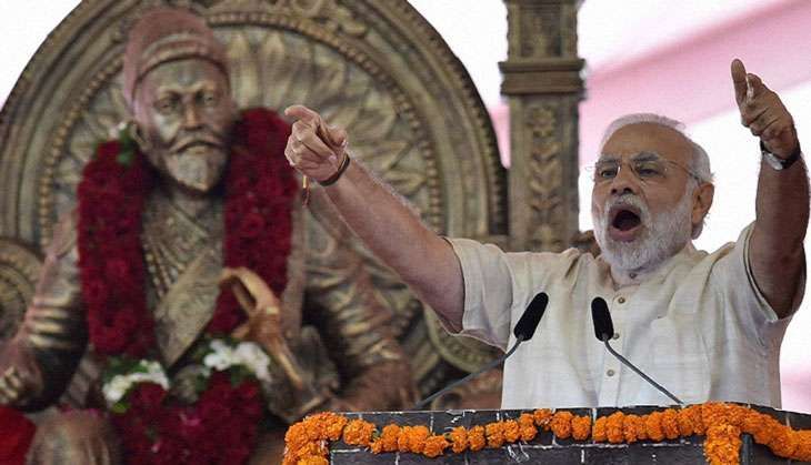 Modi inaugurates Shivaji statue