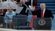 Donald Trump moves from 'I' to 'We' as he's sworn in as USA's 45th President 