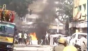 Jallikattu ban: Protestors set fire at Ice House Police Station near Marina Beach in Chennai 
