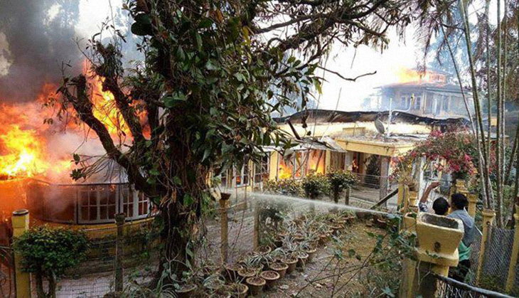 In photos: Historic Makaibari tea garden's bungalow gutted in fire