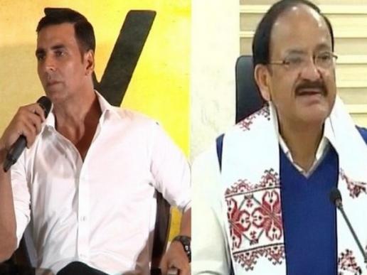 Venkaiah Naidu praises Akshay Kumar for donating Rs 1.08 crore to families of Sukma bravehearts