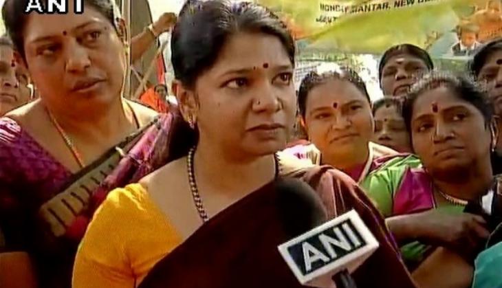 DMK MP Kanimozhi leads protest demanding early passage of Women's Reservation Bill